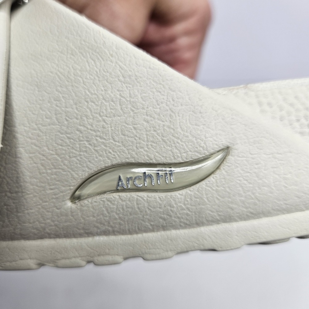 Sketchers ArchFit Slide On Shoes Ivory Size 9 - Picture 6 of 14